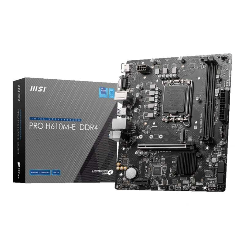 PROH610MEDDR4 MSI H610ME PRO Intel LGA1700 MATX Motherboard PROH610MEDDR4 MSI H610ME PRO Intel LGA1700 MATX Motherboard